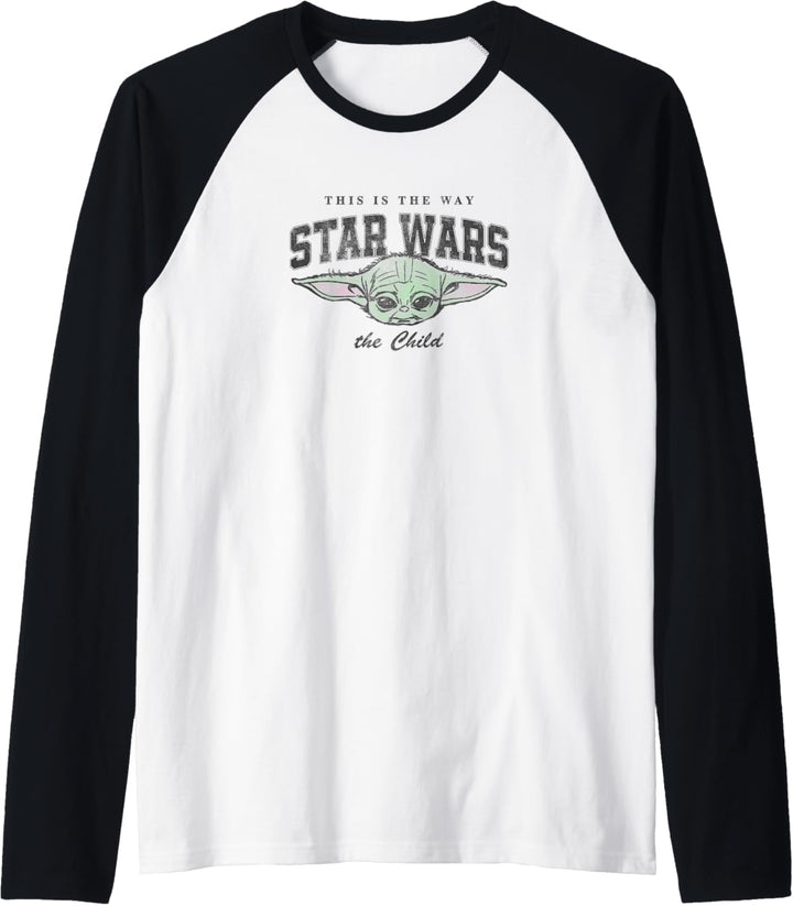 Star Wars: The Mandalorian The Child Floating Collegiate Raglan