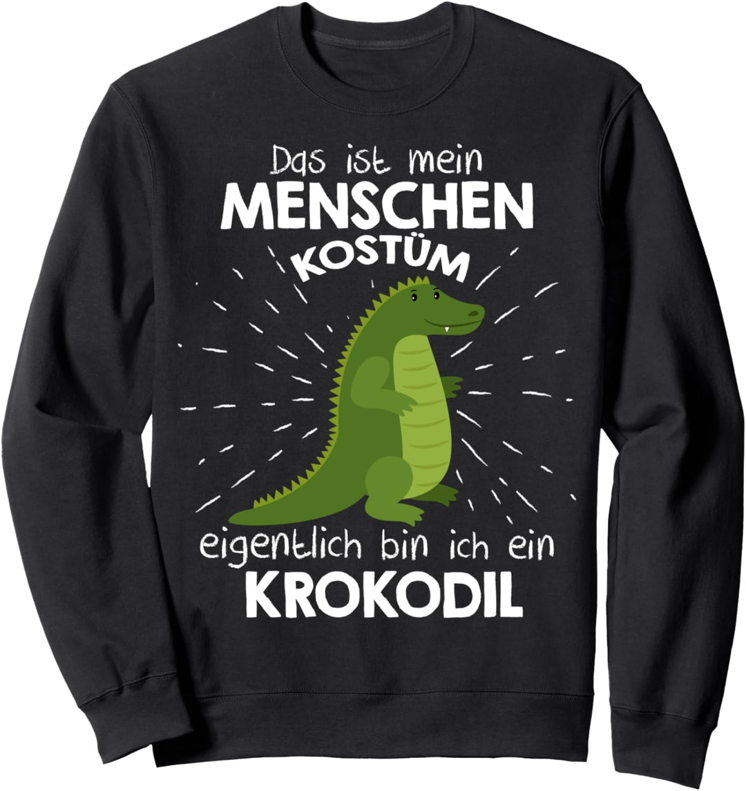 Mein Menschen Kostüm Bin ich ein Krokodil, Halloween Outfit Sweatshirt