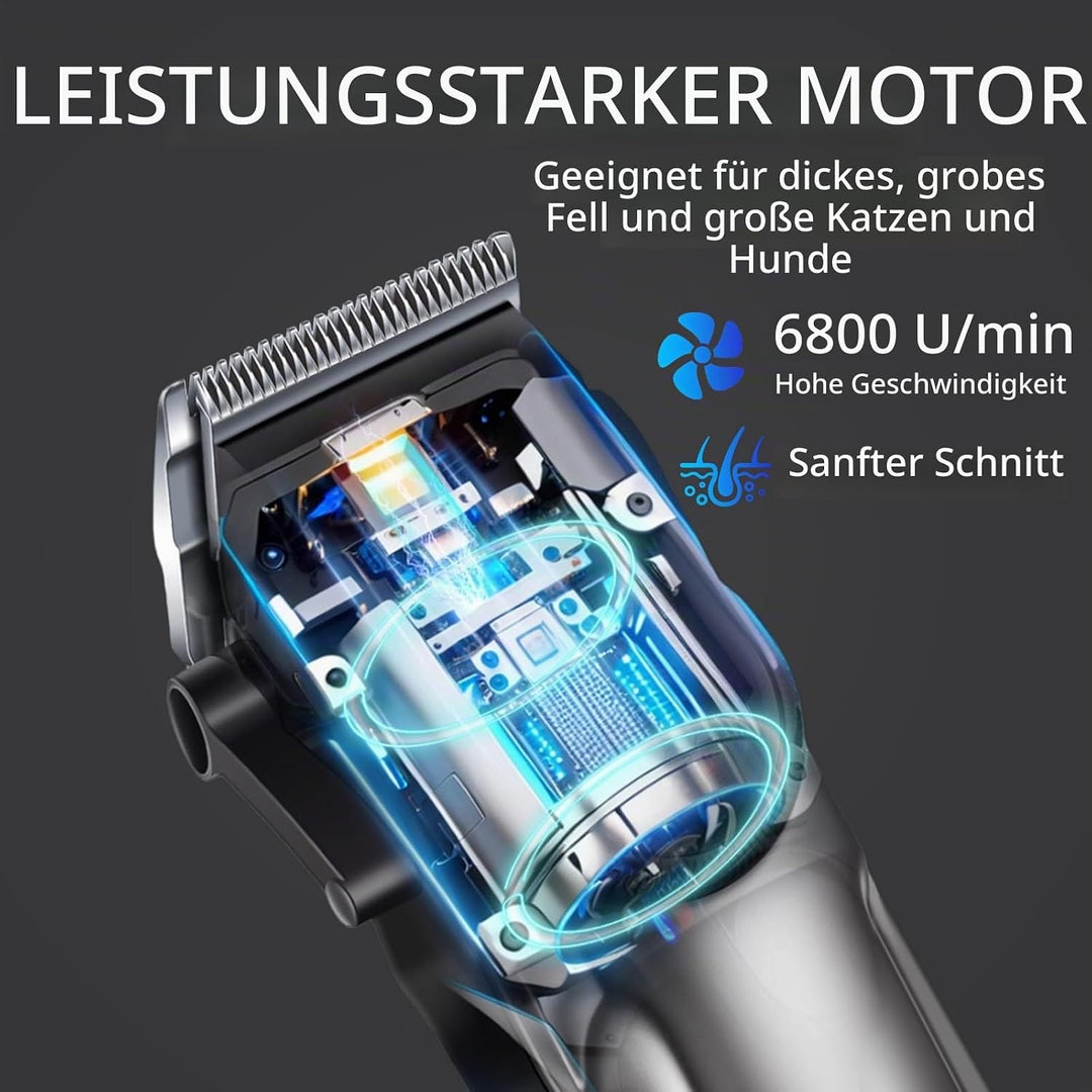 Hundeschermaschine, Leise Profi Schermaschine für dickes,Wiederaufladbar,Kabelloser Haustierrasierer