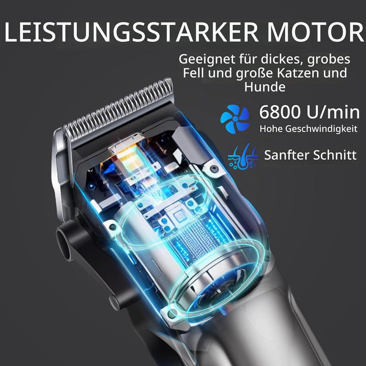 Hundeschermaschine, Leise Profi Schermaschine für dickes,Wiederaufladbar,Kabelloser Haustierrasierer