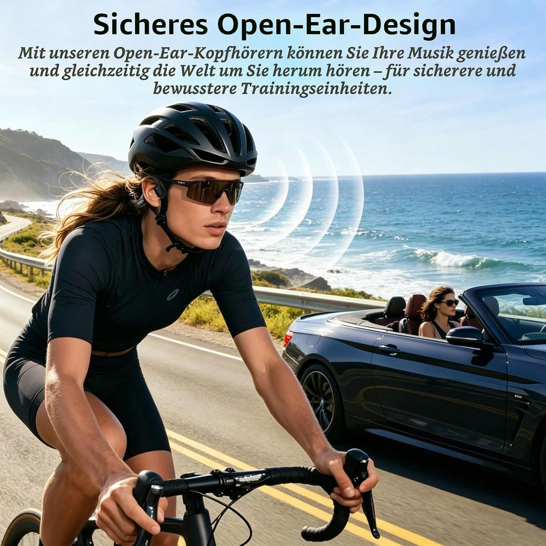 LOBKIN Knochenschall Kopfhörer Bluetooth,Open Ear Kopfhörer Kabellos 6.0 Bone Conduction Headphones,