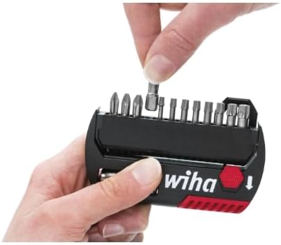 Wiha Bit Set, FlipSelector, 13-tlg., 25mm Bits, inkl. Bithalter, Schlitz - Kreuz / Phillips - Pozidr