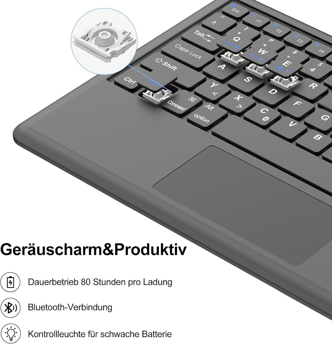 IVEOPPE Hülle Tastatur für iPad Air 13" M4 2026 Con Touchpad, 7-Farbige Beleuchtung, Deutsches QWERT