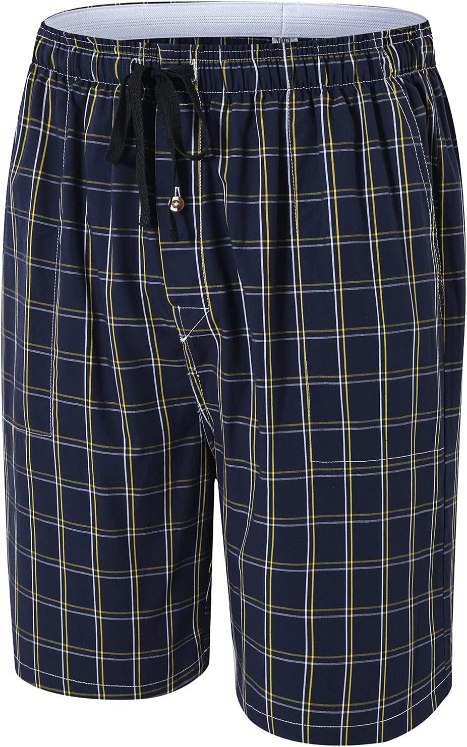 Herren 3er Pack Schlafanzughose Kurz Baumwolle Kariert Pyjamahose Shorty Sommer Nachtwäsche Schlafsh