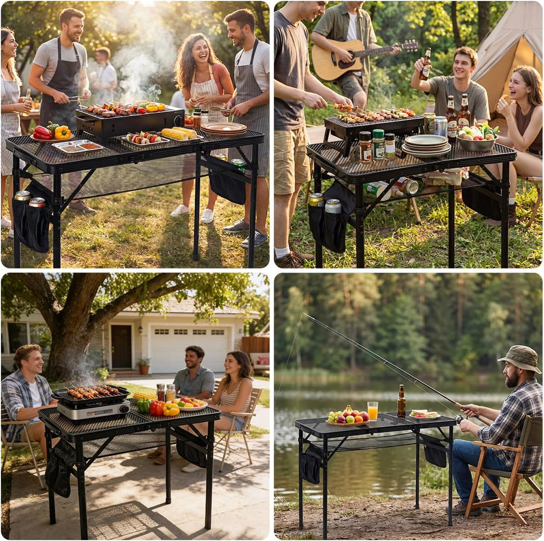Campingtisch Klappbar Klapptisch Tragbarer Picknicktisch Leicht Beistelltisch Camping Folding Table