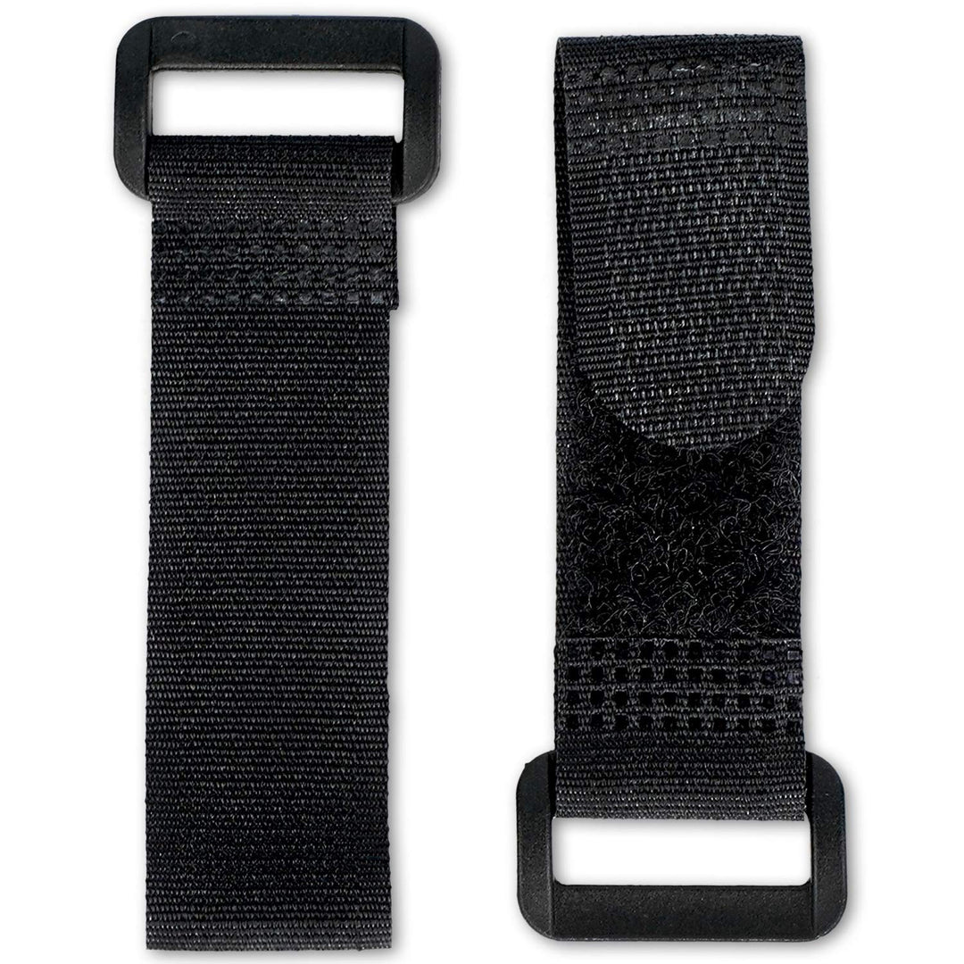 30x Klett Kabelbinder 10 cm - schwarz mit Schnalle - wiederverschliessbares Klettband 10cm mit Öse -