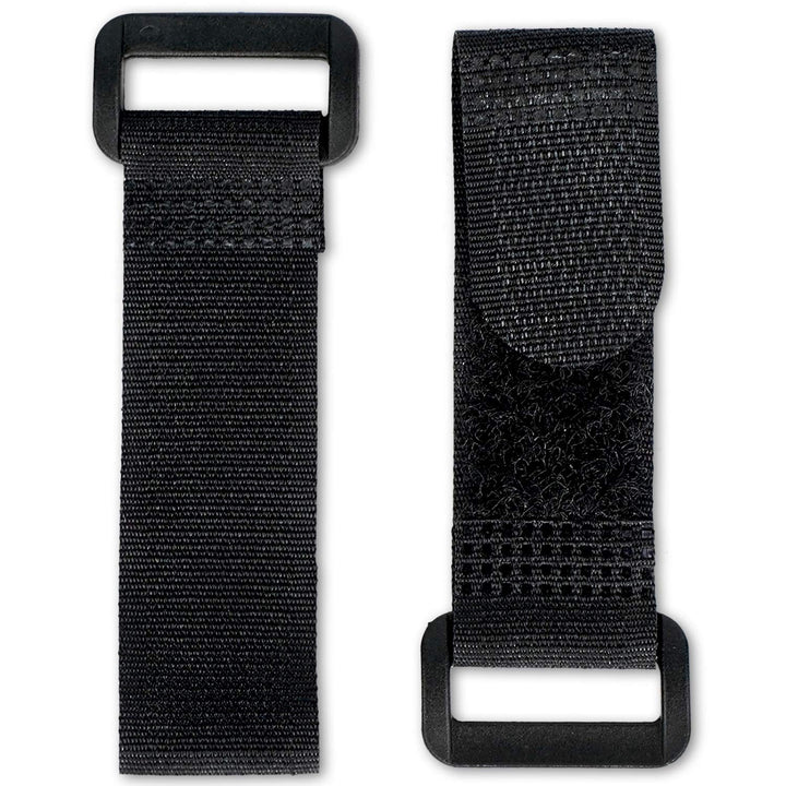 30x Klett Kabelbinder 10 cm - schwarz mit Schnalle - wiederverschliessbares Klettband 10cm mit Öse -