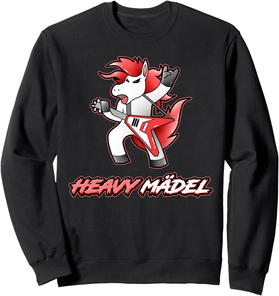 Heavy Metal Unicorn Festival Rocker Metalfan Biker Einhorn Sweatshirt