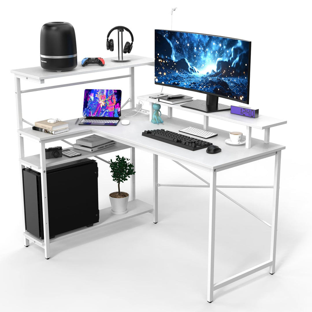 LANTUS Tisch, Arbeitsplatz, für Büro, Schlafzimmer, Industriestil, Metallrahmen, 100 x 55 x 75 cm, W
