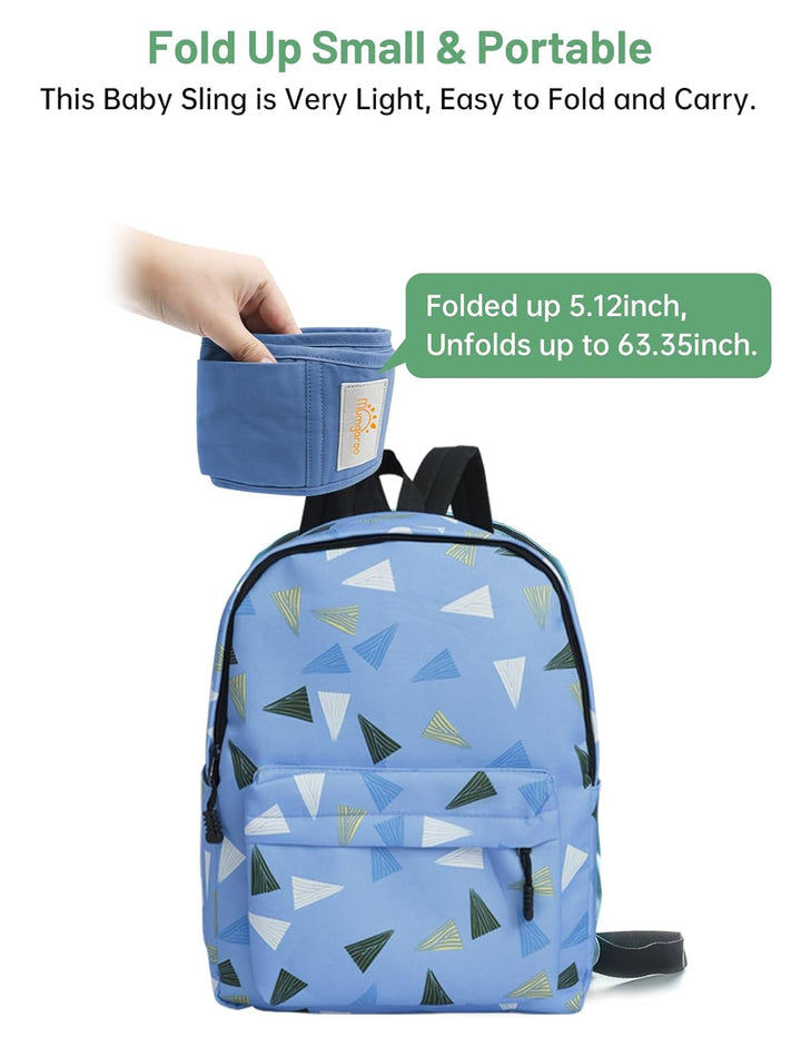 Tragetuch Baby, Mumgaroo Babytrage Neugeborene ab Geburt, On the Go Multifunktionale, für Babys von