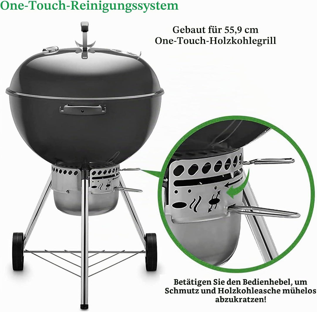 WELL GRILL 7403 &amp; 7444 Char-Basket Holzkohlekörbe Cleaning System Kit for Weber 22-1/2-Inch One-Touc