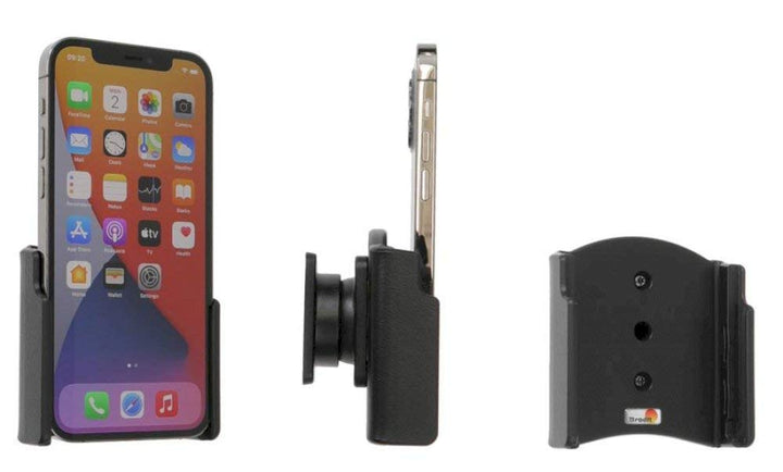 Brodit Gerätehalter 711235 | Made IN Sweden | für Smartphones - Apple iPhone 12, iPhone 12 Pro, schw