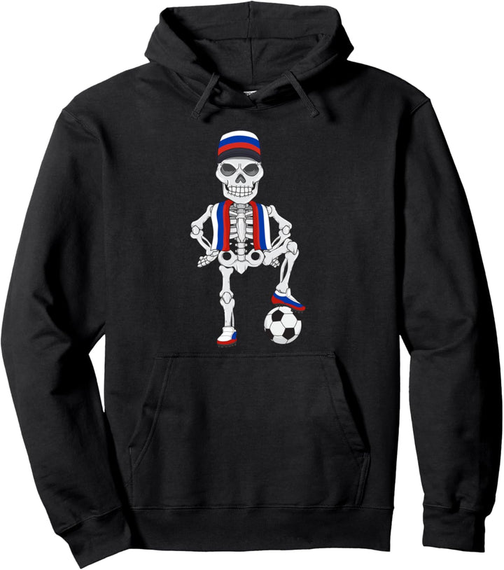Russland Fussball Skelett Fan Mannschaft Pullover Hoodie