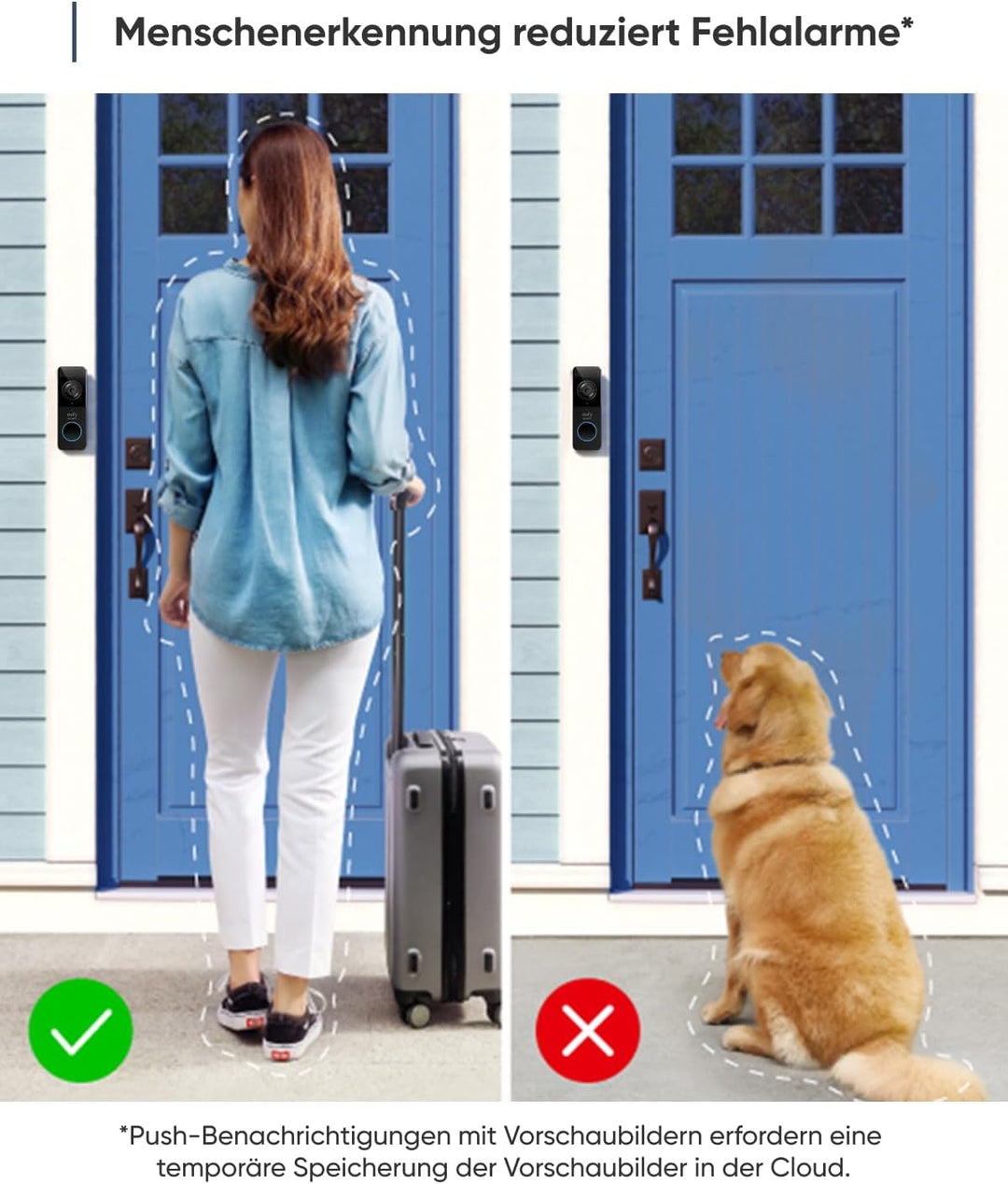 eufy Security Video Doorbell S220, Kabellose Video Türklingel mit Akku, 2K HD, Türklingel mit Kamera