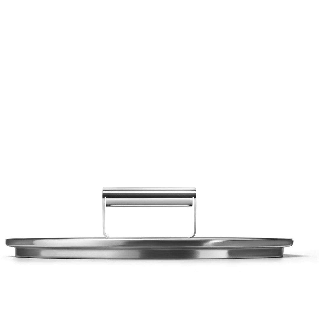 Smeg, CKFL2401, flacher Deckel aus gehärtetem Glas, Durchmesser 24 cm, Edelstahlgriff, Dampfauslass,