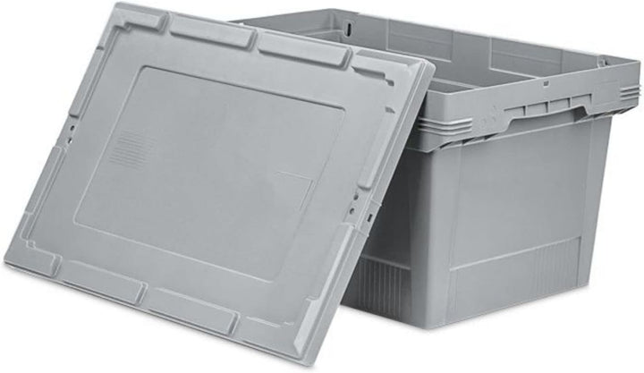 PROREGAL SuperSparSet 10x Conical Mehrweg-Stapelbehälter Grau | HxBxT 27,3x40x60cm | 47 Liter | Lage
