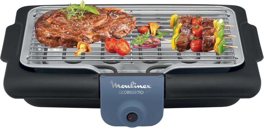 Moulinex Accessimo Elektrischer Tischgrill, abnehmbarer Grill, Leistung 2100 W, hergestellt in Frank