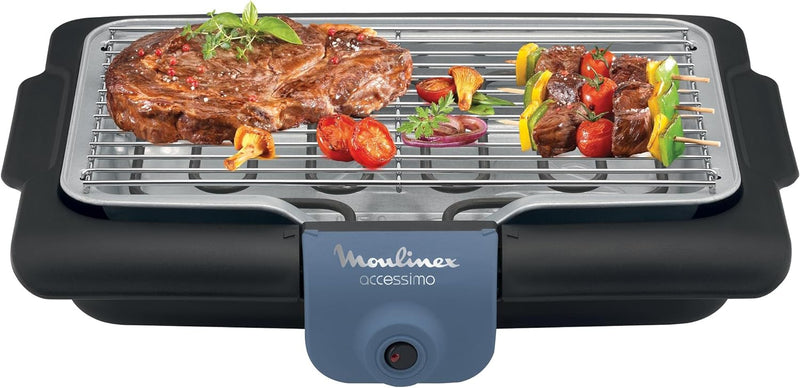 Moulinex Accessimo Elektrischer Tischgrill, abnehmbarer Grill, Leistung 2100 W, hergestellt in Frank