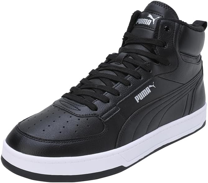 PUMA Unisex Caven 2.0 Mid WTR Sneaker 38.5 EU Puma Black Puma Silver Puma White, 38.5 EU Puma Black