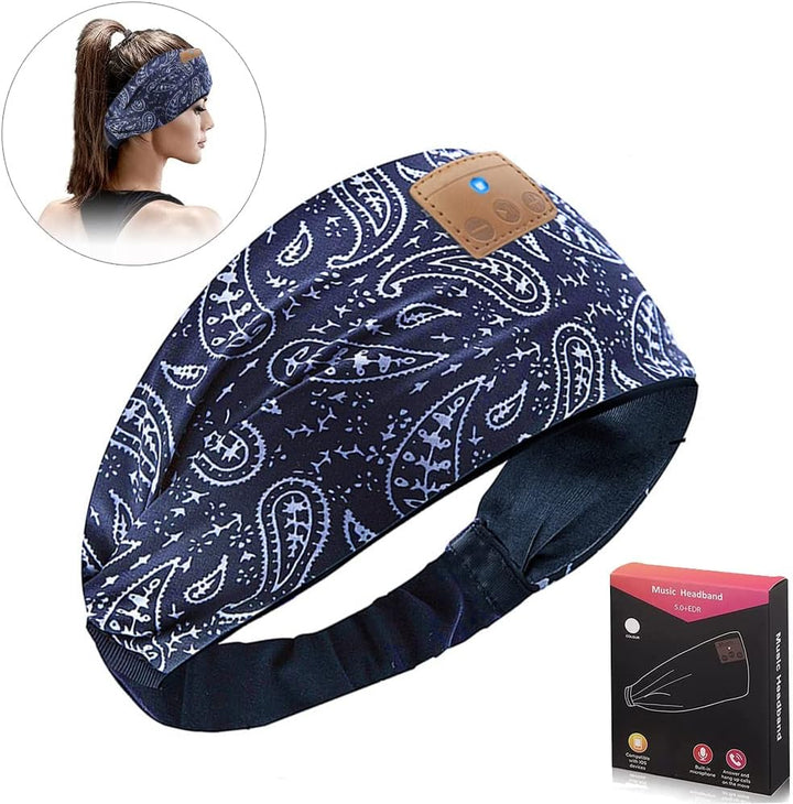 Bluetooth Stirnband Schlaf Kopfhörer Kabellose Musik Stirnband Kopfhörer mit HD Lautsprechern für Se