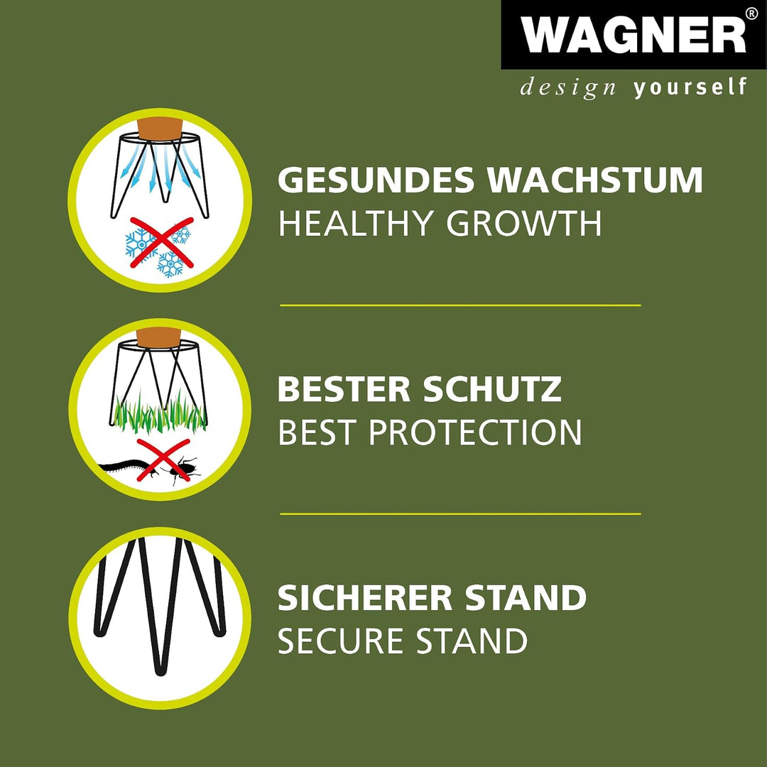 WAGNER Pflanzenständer - HAIRPIN STYLE - Ø 34 x 20 cm, für Aussenbereich + Innenbereich, Blumenständ