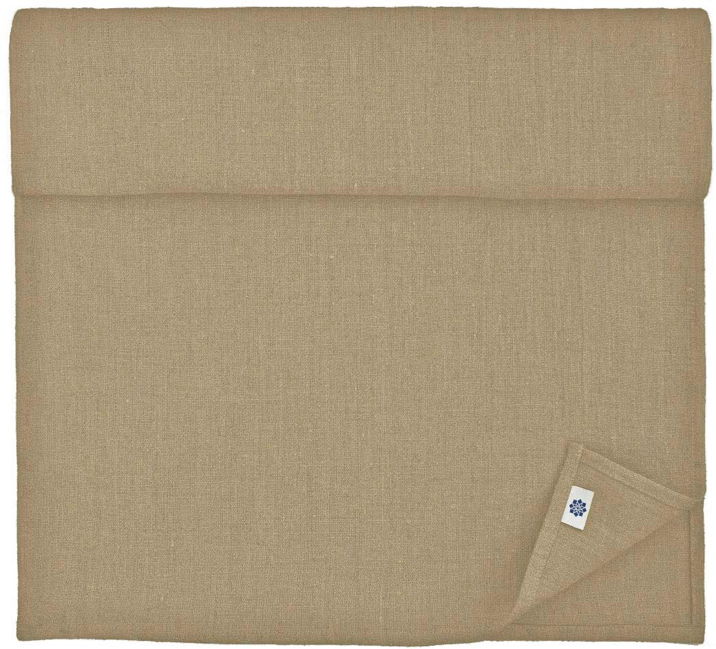 Linen & Cotton Tischläufer Stoff Tischband Tischdeko Hygge 100% Leinen, Beige (40 x 350 cm) Lang Läu