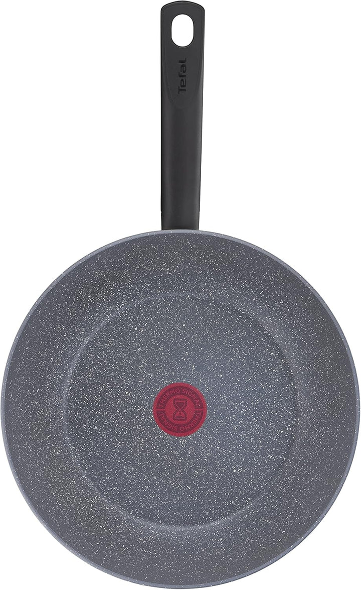 Tefal G28019 Natural On Wokpfanne 28 cm | Mineralia+ Antihaftversiegelung | Thermo-Signal für alle H