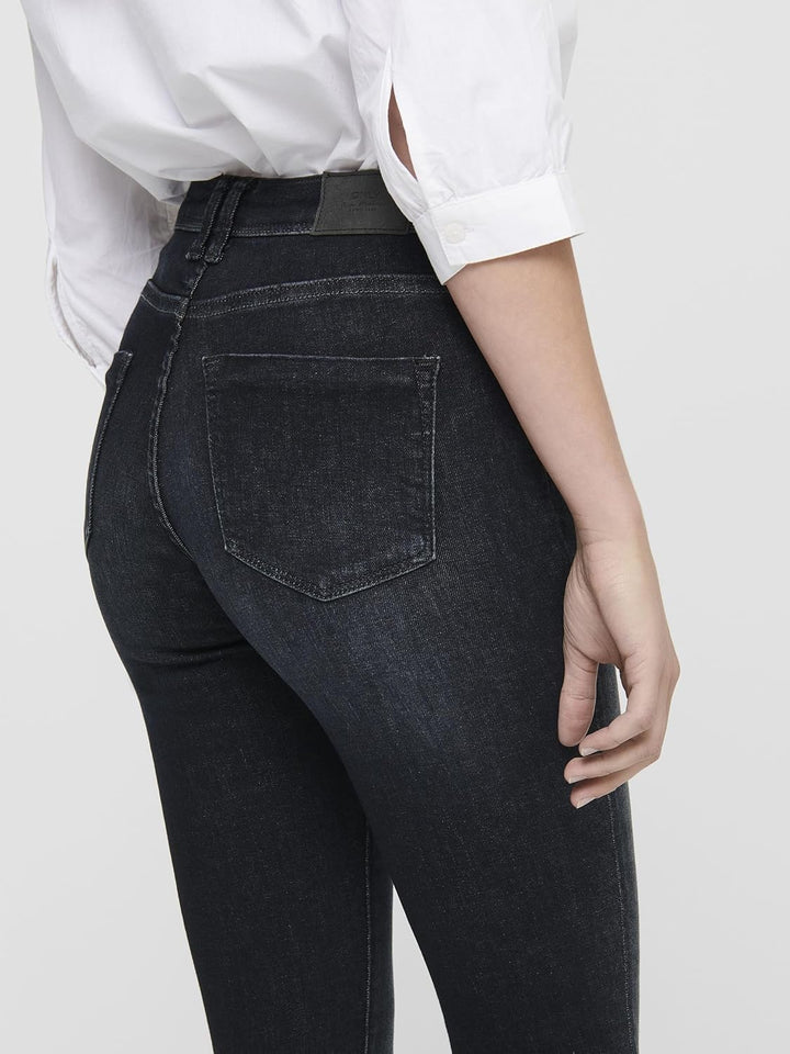 ONLY Female Skinny Jeans ONLROYAL Mittlere Taille Skinny Fit Jeans XS / 32L Black Denim, XS / 32L Bl