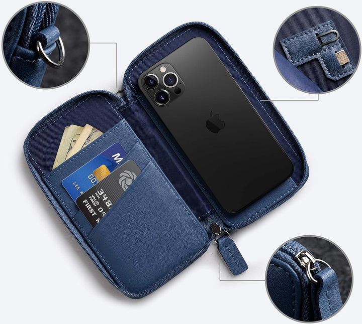 STILGUT Handytasche kompatibel mit iPhone 13 Mini, iPhone SE 2022 und andere Smartphones bis 5,4“, H