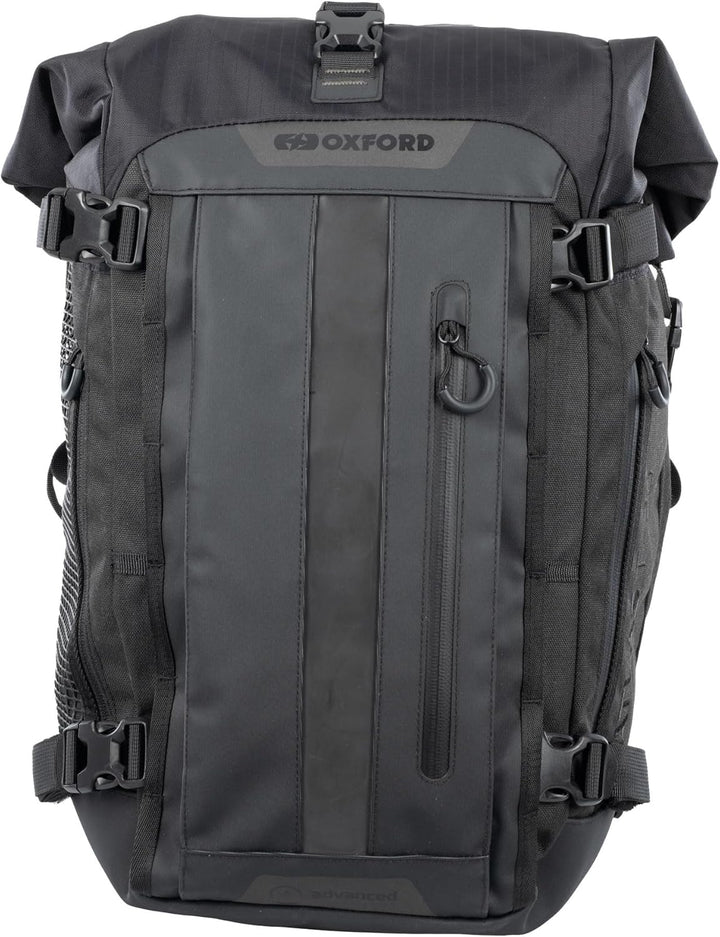Oxford Atlas T-20 Advanced Tourpack Modulares Motorradgepäck, 20 l, Schwarz Schwarz (20L) UK, Schwar