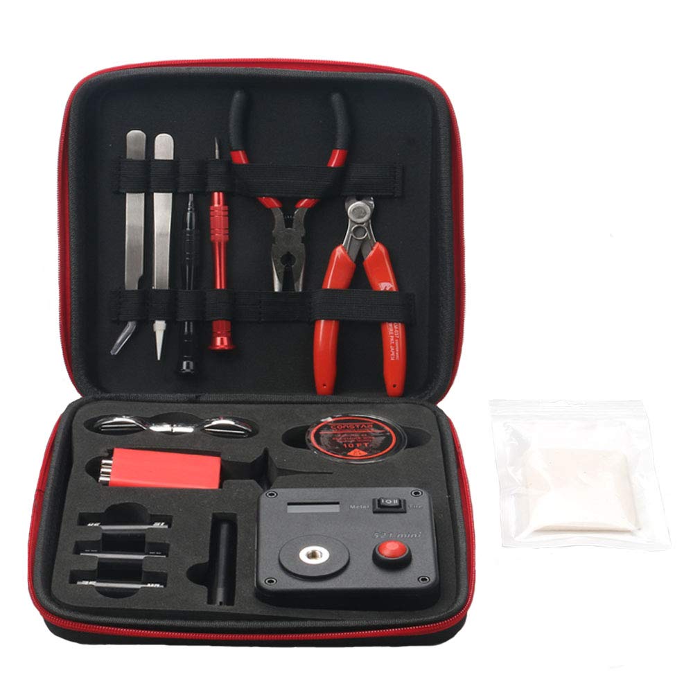 Leeko Spule DIY Werkzeug Kit V3, Wickelzubehör-Set mit Wickelhilfe (V4) /Mini Ohm Reader/Pinzette/Hi