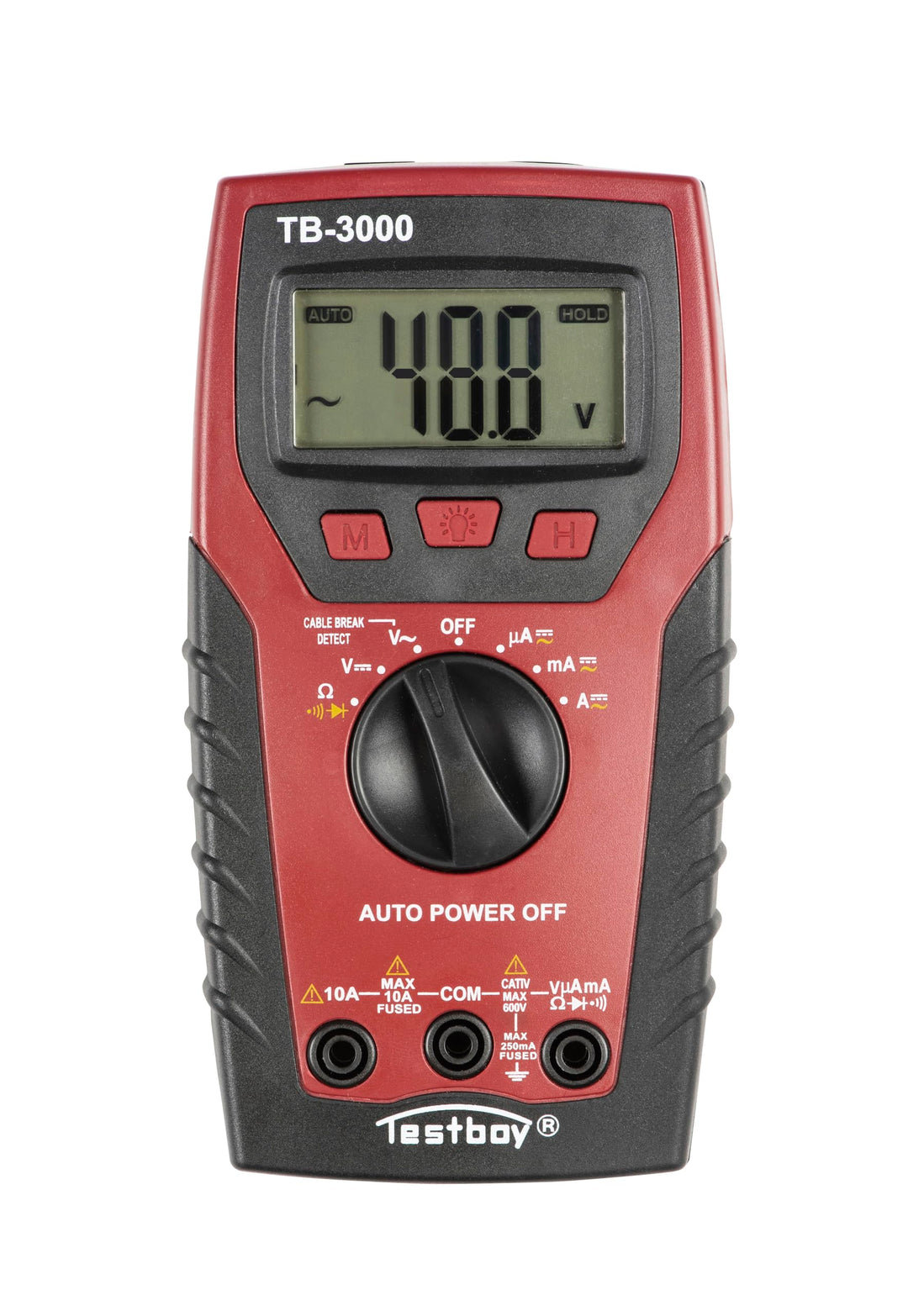 Testboy 3000 Digital-Multimeter mit Kabelbruchdetektor und Sicherheitsstufe CAT IV (LED-Taschenlampe
