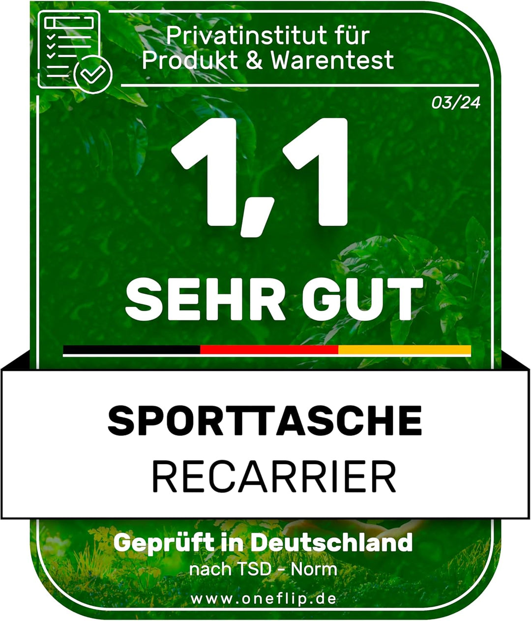 Sporttasche [RECYCELTES PET] 50L – Gym Bag und Rucksack in Einem – wasserdichte Trainingstasche Herr