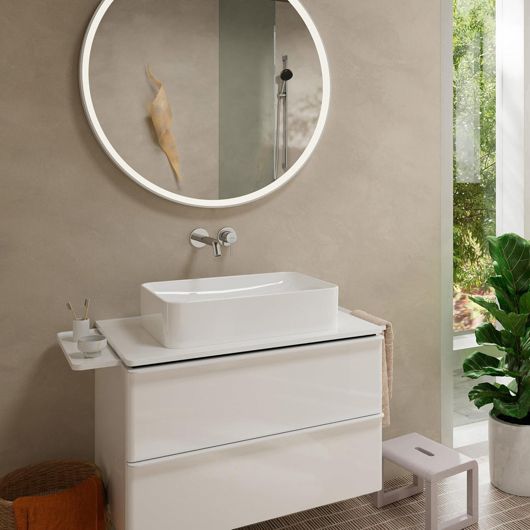 hansgrohe Tecturis S - Waschtischarmatur Unterputz für Wandmontage, Wasserhahn Bad mit Auslauf Länge