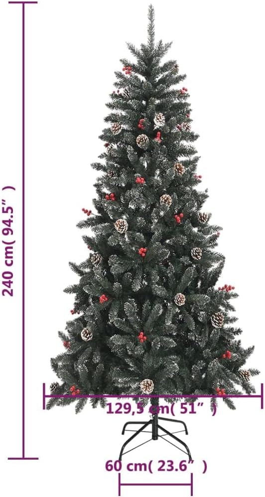 vidaXL Künstlicher Weihnachtsbaum mit Ständer Christbaum Tannenbaum Dekobaum Kunstbaum Weihnachten D