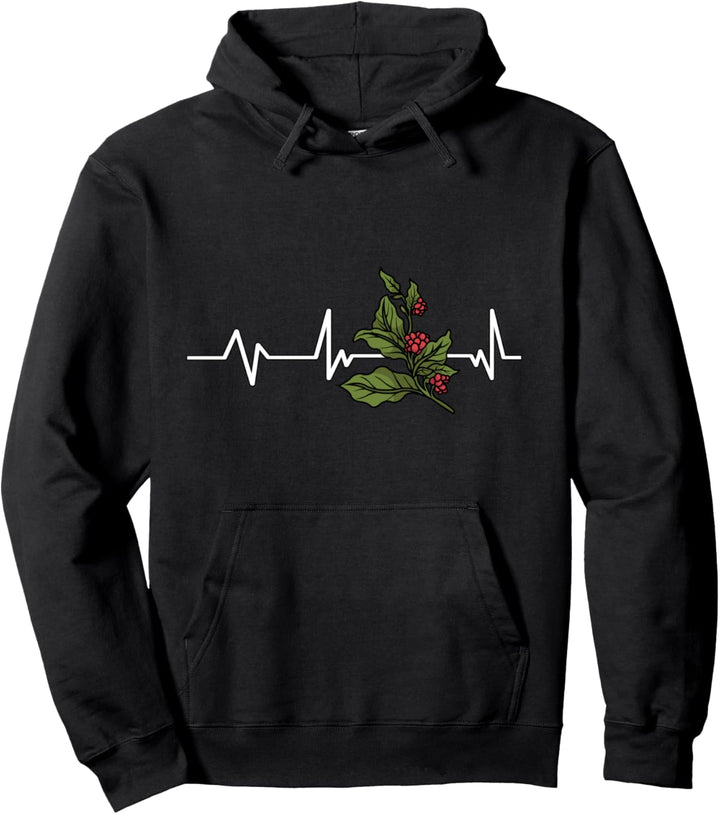 Kaffee Kirschstrauch Herzschlag Kaffeerösten Geschenk Kaffee Pullover Hoodie