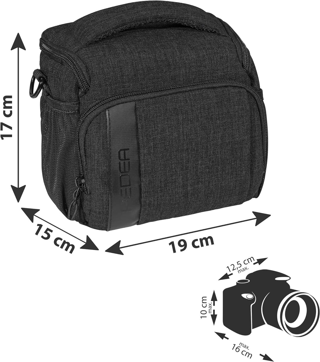 PEDEA DSLR-Kameratasche "Fashion" mit Displayschutzfolie für Panasonic Lumix DMC-G2 / Pentax K-S2 /