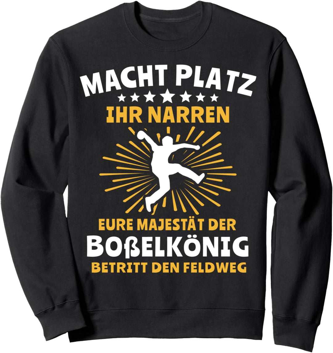 Bosseln Spruch Majestät Klootschiessen Männer Bosseln Sweatshirt
