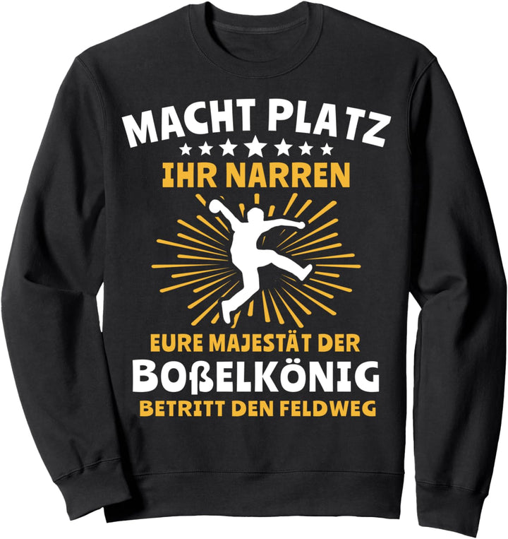 Bosseln Spruch Majestät Klootschiessen Männer Bosseln Sweatshirt
