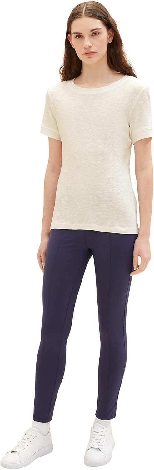 TOM TAILOR Damen Treggings mit Ziernaht 42W / 28L 11331 - Atlantic Ocean Blue, 42W / 28L 11331 - Atl