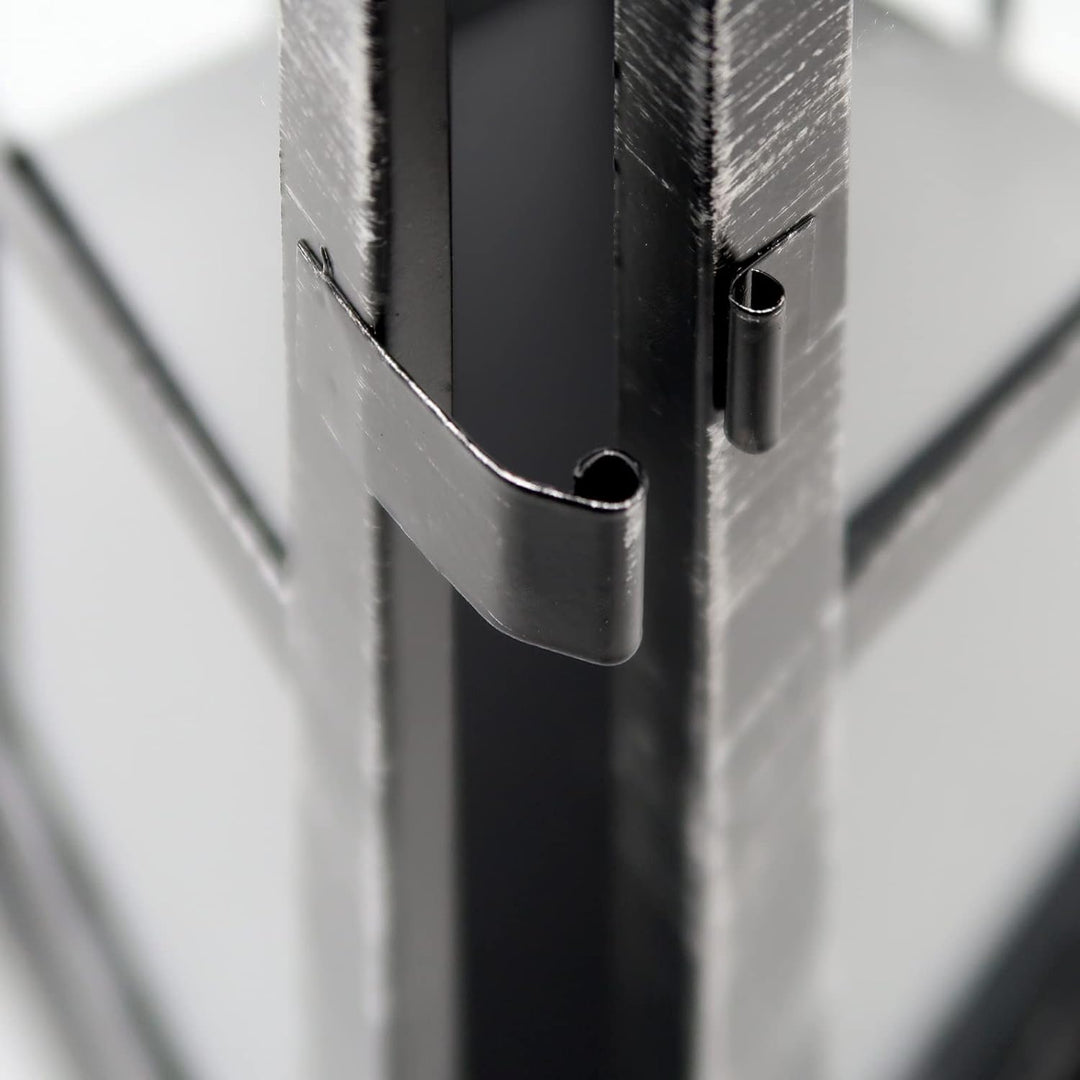 Dekovita 2er-Set Metall-Laterne 35cm/50cm - Gartenlaterne mit Glas-Scheiben - Windlicht Lichthaus De