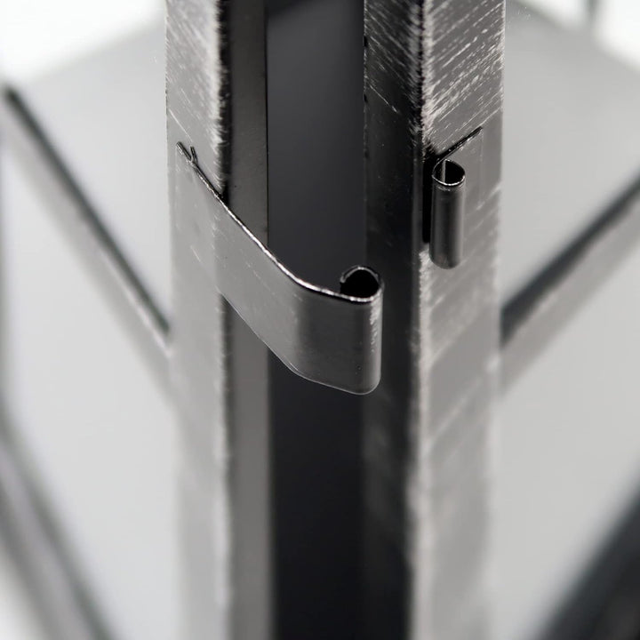 Dekovita 2er-Set Metall-Laterne 35cm/50cm - Gartenlaterne mit Glas-Scheiben - Windlicht Lichthaus De