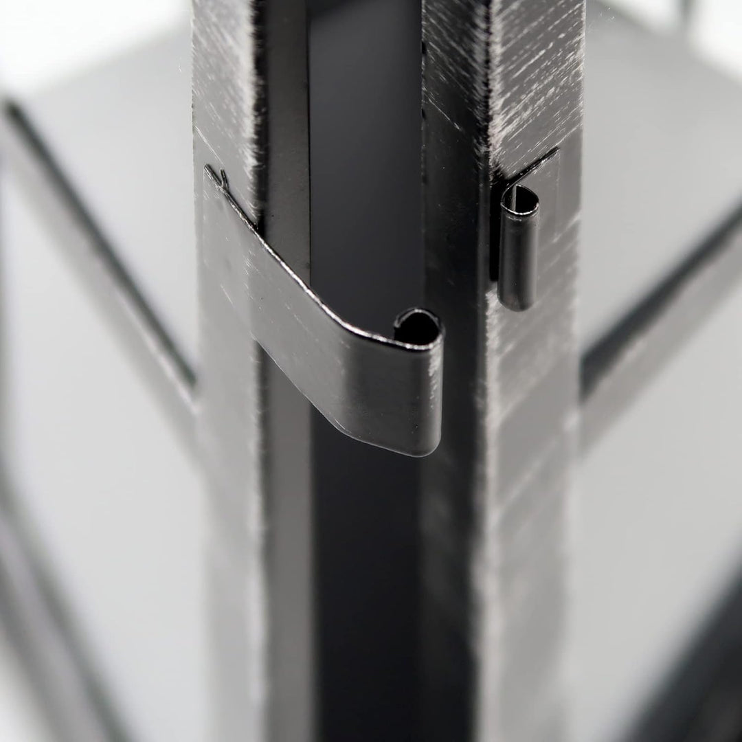 Dekovita 35cm Metall-Laterne Lichthaus - Gartenlaterne mit Glas-Scheiben - Windlicht Haus Deko-Later