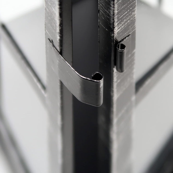 Dekovita 35cm Metall-Laterne Lichthaus - Gartenlaterne mit Glas-Scheiben - Windlicht Haus Deko-Later