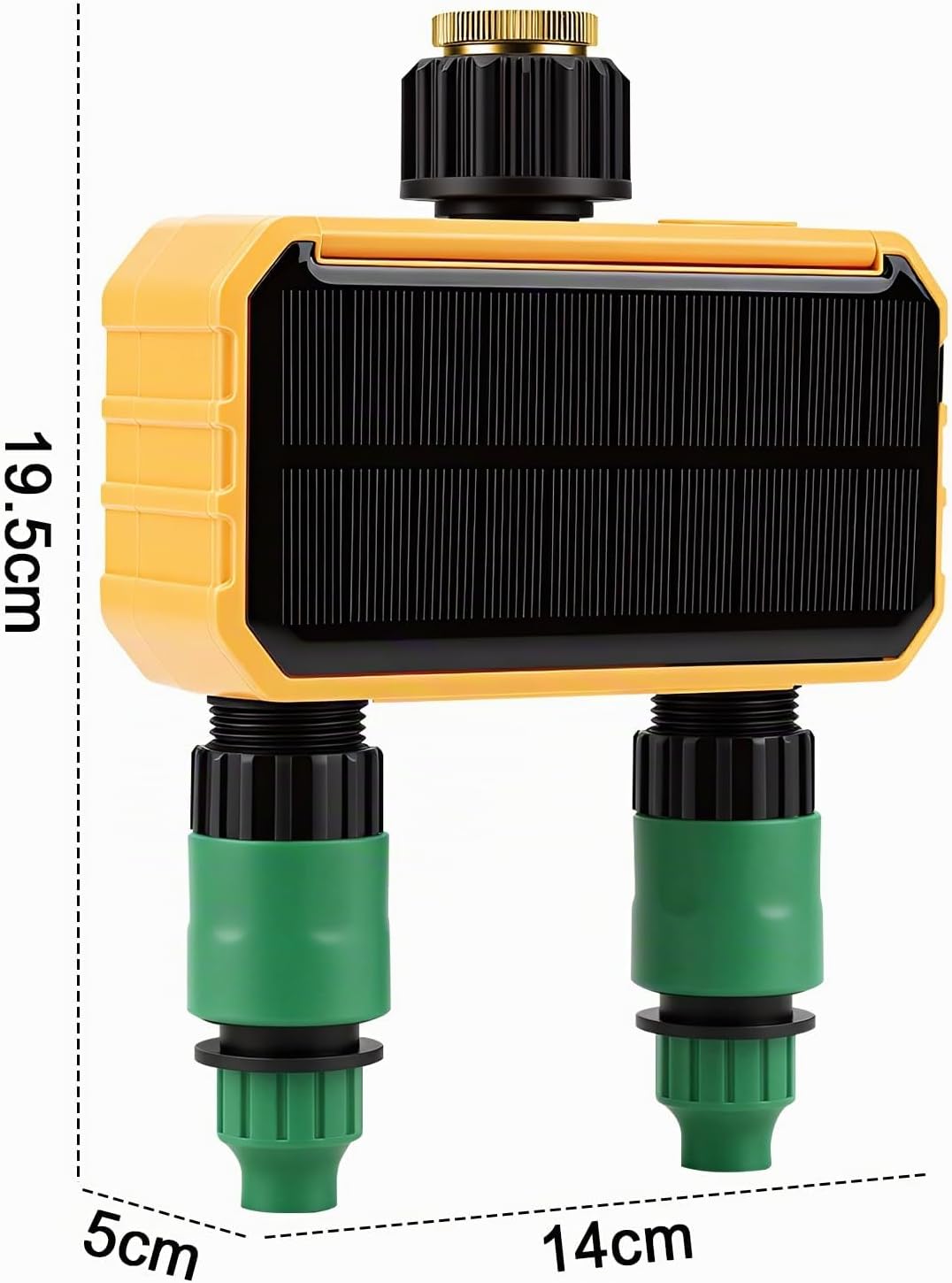 Nikou Solar Bewässerungscomputer WLAN 2 Ausgänge, Automatische Garten Smart Bewässerungsuhr Bewässer