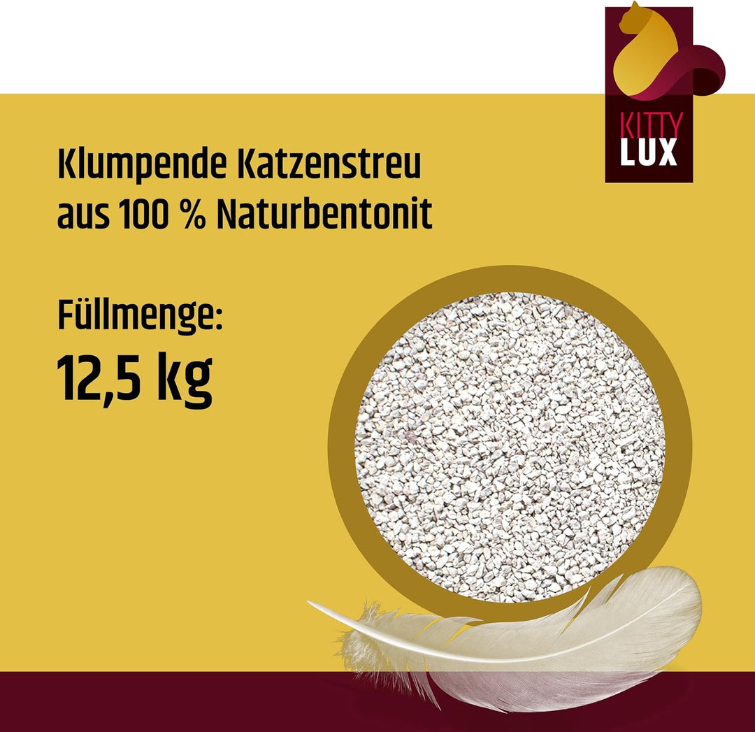 klumpende Katzenstreu White Compact 4x12,5kg ohne Duft für Sensible, anspruchsvolle Katzen, Klumpstr