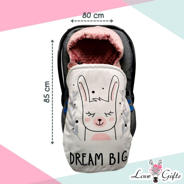 Love Gifts® Einschlagdecke Babyschale 80 * 85 cm, Baby Erstausstattung für Autositz, Kuscheldecke fü