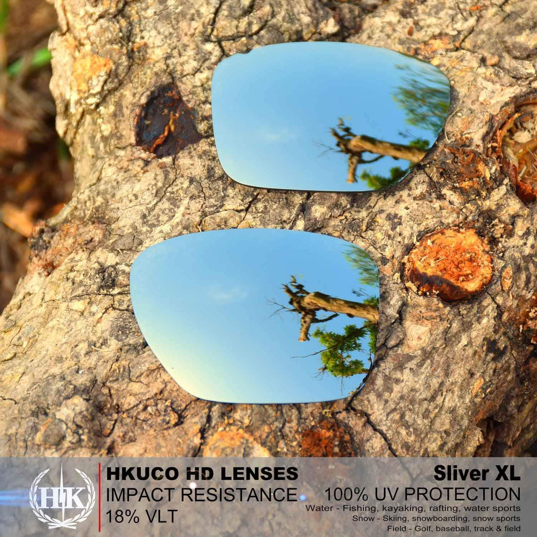 HKUCO Reinforce Ersatz-Brillengläser für Oakley Sliver XL Blau/Schwarz/Titan Sonnenbrille