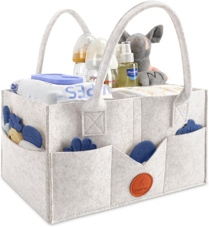 Maliton Wickeltisch Organizer, Baby Windel Caddy Newborn Essentials, Robuster Tragbarer Filztasche,