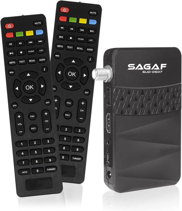 LEYF & Sagaf SUD-0507 Mini Sat Receiver - DVB-S2 - Satelliten Receiver - Full HD 1080p Digital Recei
